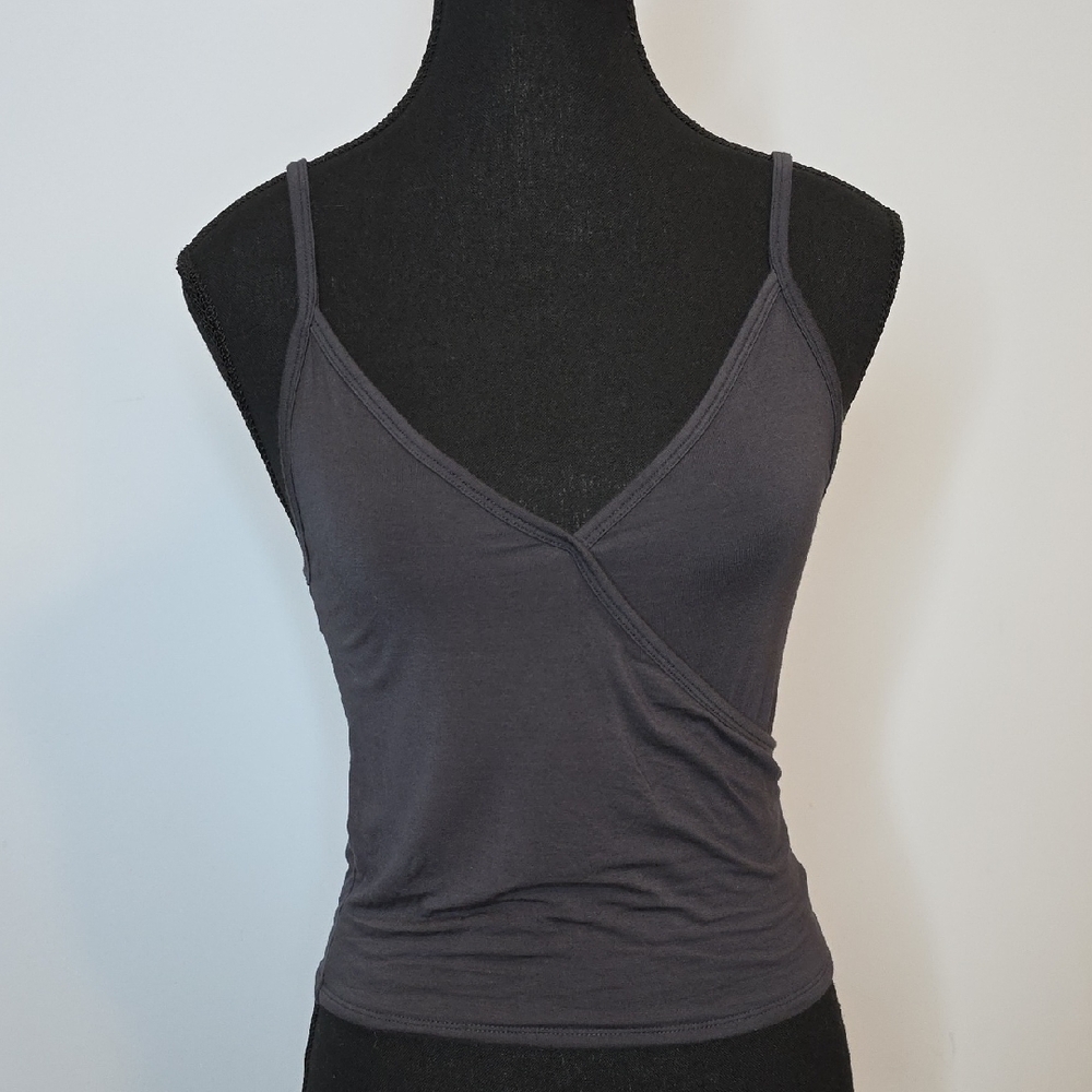 American Eagle Outfitters Charcoal Wrap Camisole